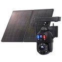 Camera de supraveghere 4G cu panou solar 20 W, dual camera, 50X ZOOM, acumulatori 20000mah, aluminiu, aplicatie