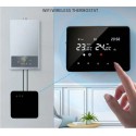 Termostat de ambient inteligent, WI-FI, Controlat Prin Internet/Smartphone, RF Wireless, Pentru Controlul Temperaturii Ambientale, Negru