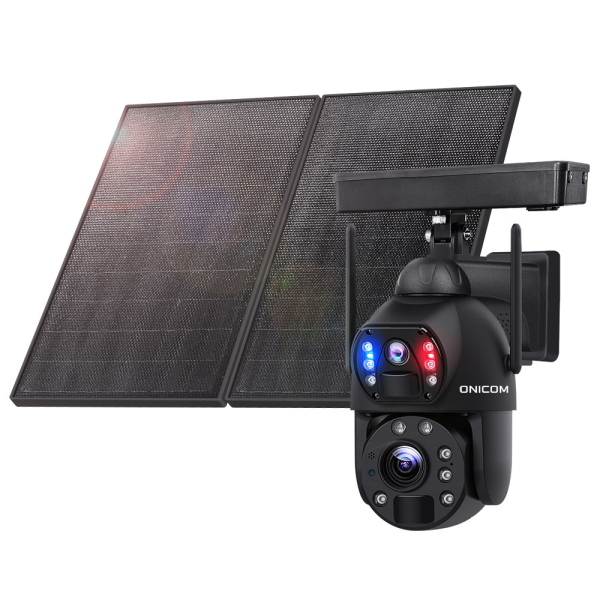 Camera de supraveghere 4G cu panou solar , ZOOM optic , dual lens
