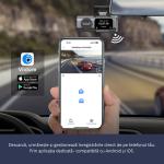 Camera Auto DVR, 4K Ultra HD, Vedere nocturna, G-Sensor, GPS, Camera marsarier, 170° unghi, Inregistrare in bucla