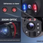 Camera de supraveghere 4G cu panou solar , ZOOM optic , dual lens